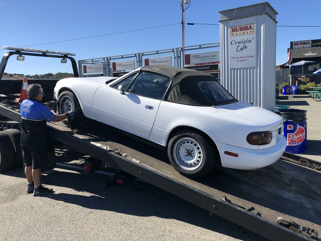 I went to Miatas at Laguna Seca and needed a tow truck