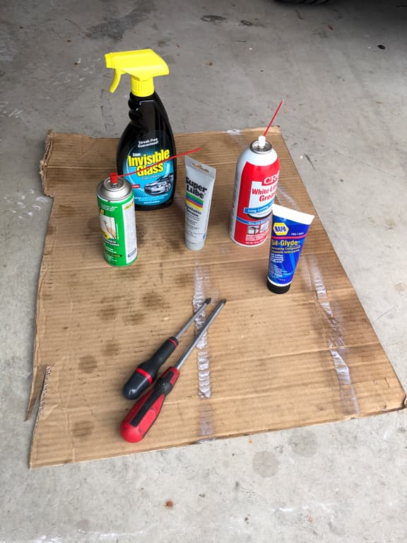 "Deluxe" kit for the window regulator lube job