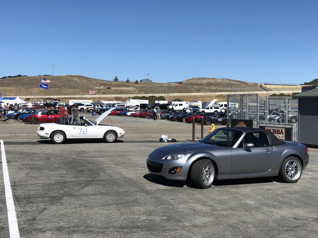 The paddock at Laguna Seca