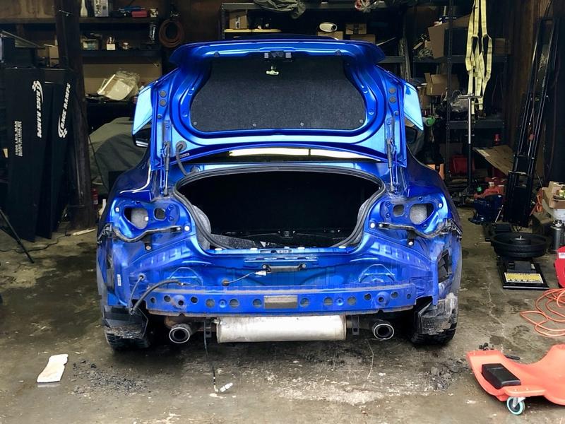 BRZ rear bumper removed